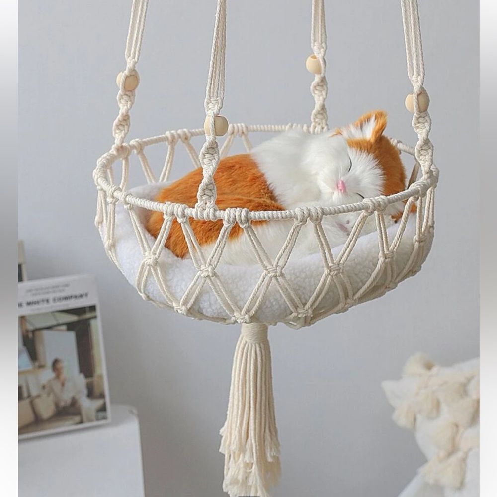 Retro Boho Macramé Wall Hanging Basket - Picture 3 of 8